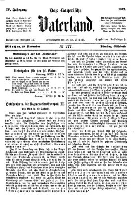 Das bayerische Vaterland Dienstag 19. November 1872