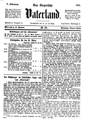 Das bayerische Vaterland Sonntag 19. Januar 1873