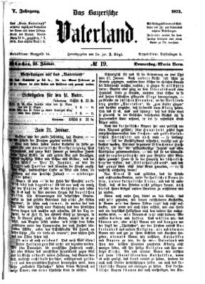 Das bayerische Vaterland Donnerstag 23. Januar 1873