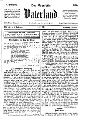 Das bayerische Vaterland Samstag 8. Februar 1873