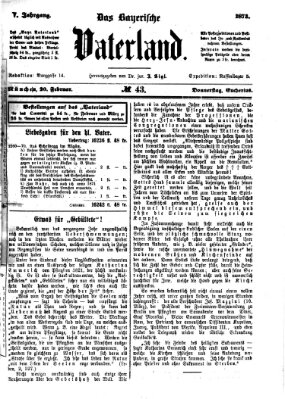 Das bayerische Vaterland Donnerstag 20. Februar 1873