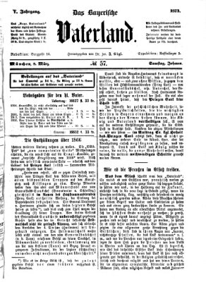 Das bayerische Vaterland Samstag 8. März 1873