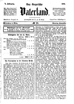 Das bayerische Vaterland Sonntag 9. März 1873