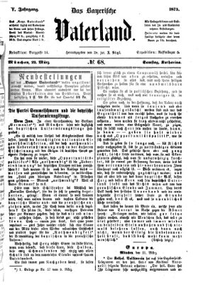 Das bayerische Vaterland Samstag 22. März 1873