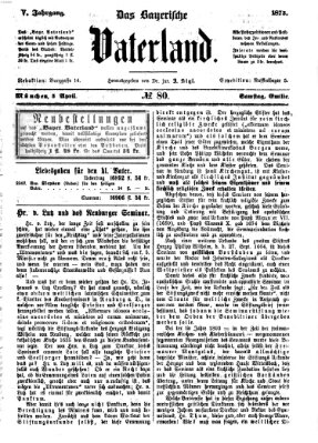 Das bayerische Vaterland Samstag 5. April 1873