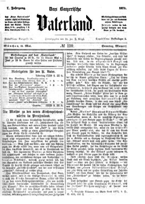 Das bayerische Vaterland Sonntag 11. Mai 1873