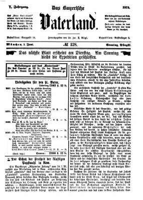 Das bayerische Vaterland Sonntag 1. Juni 1873