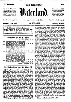 Das bayerische Vaterland Samstag 14. Juni 1873