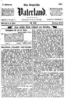 Das bayerische Vaterland Sonntag 15. Juni 1873