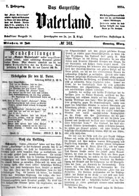 Das bayerische Vaterland Sonntag 13. Juli 1873