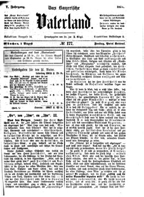 Das bayerische Vaterland Freitag 1. August 1873