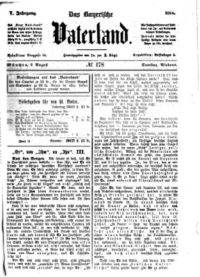 Das bayerische Vaterland Samstag 2. August 1873