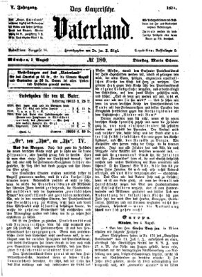 Das bayerische Vaterland Dienstag 5. August 1873