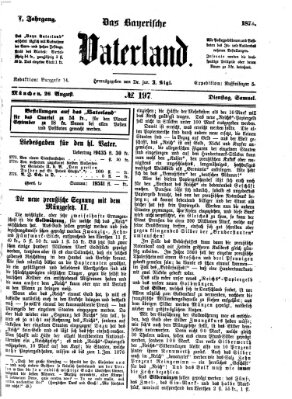 Das bayerische Vaterland Dienstag 26. August 1873