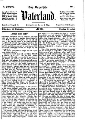 Das bayerische Vaterland Dienstag 16. September 1873