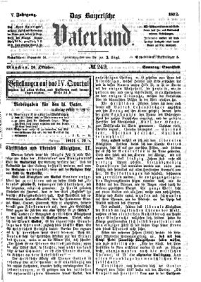 Das bayerische Vaterland Sonntag 26. Oktober 1873