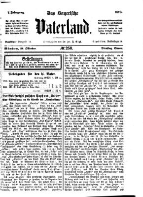 Das bayerische Vaterland Dienstag 28. Oktober 1873