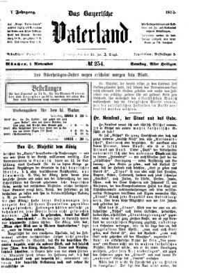 Das bayerische Vaterland Samstag 1. November 1873