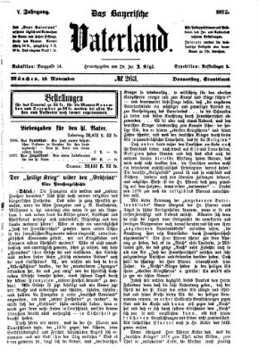 Das bayerische Vaterland Donnerstag 13. November 1873