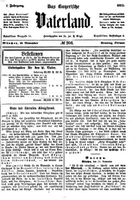 Das bayerische Vaterland Sonntag 16. November 1873