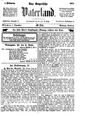 Das bayerische Vaterland Sonntag 7. Dezember 1873