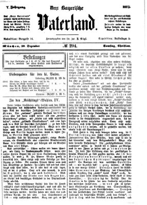 Das bayerische Vaterland Samstag 20. Dezember 1873