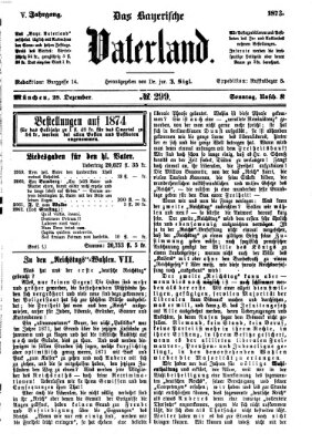 Das bayerische Vaterland Sonntag 28. Dezember 1873