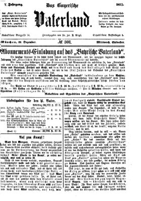 Das bayerische Vaterland Mittwoch 31. Dezember 1873