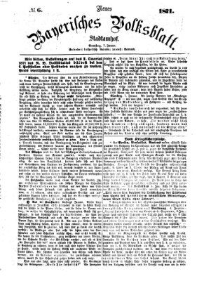 Neues bayerisches Volksblatt Samstag 7. Januar 1871