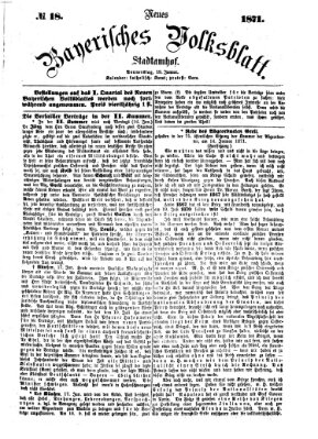 Neues bayerisches Volksblatt Donnerstag 19. Januar 1871