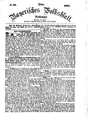 Neues bayerisches Volksblatt Sonntag 29. Januar 1871