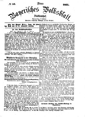 Neues bayerisches Volksblatt Donnerstag 23. Februar 1871