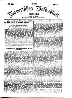 Neues bayerisches Volksblatt Freitag 24. Februar 1871