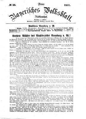 Neues bayerisches Volksblatt Samstag 25. Februar 1871