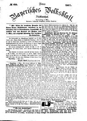 Neues bayerisches Volksblatt Donnerstag 2. März 1871