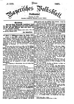 Neues bayerisches Volksblatt Sonntag 23. April 1871