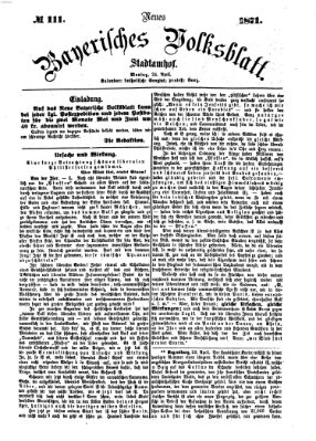 Neues bayerisches Volksblatt Montag 24. April 1871