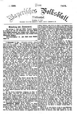 Neues bayerisches Volksblatt Samstag 24. Juni 1871