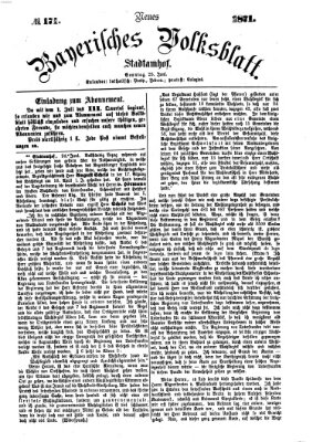 Neues bayerisches Volksblatt Sonntag 25. Juni 1871