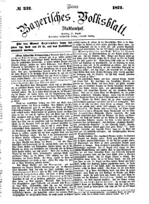 Neues bayerisches Volksblatt Freitag 25. August 1871