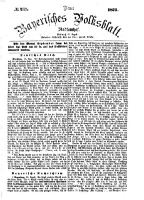 Neues bayerisches Volksblatt Mittwoch 30. August 1871