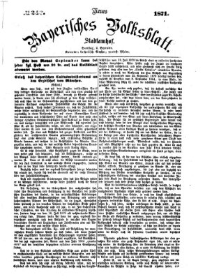 Neues bayerisches Volksblatt Samstag 2. September 1871