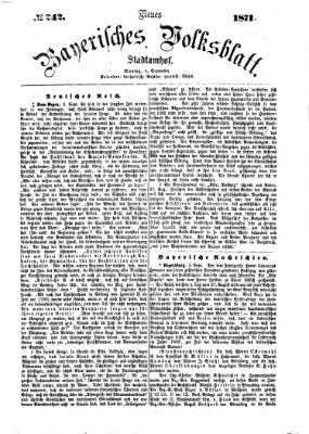 Neues bayerisches Volksblatt Montag 4. September 1871