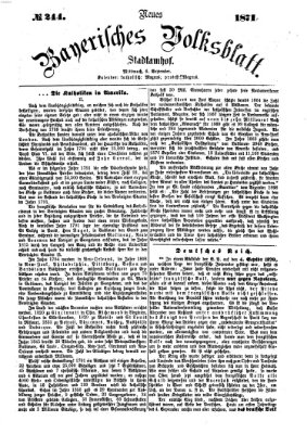 Neues bayerisches Volksblatt Mittwoch 6. September 1871