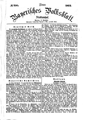 Neues bayerisches Volksblatt Montag 18. September 1871