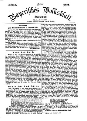 Neues bayerisches Volksblatt Montag 25. September 1871