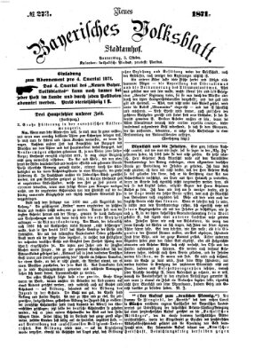 Neues bayerisches Volksblatt Donnerstag 5. Oktober 1871