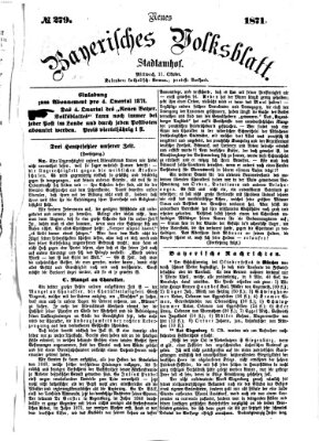 Neues bayerisches Volksblatt Mittwoch 11. Oktober 1871