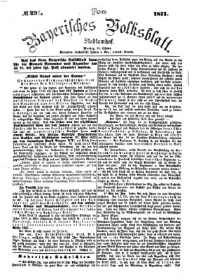 Neues bayerisches Volksblatt Montag 23. Oktober 1871