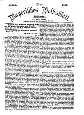 Neues bayerisches Volksblatt Donnerstag 2. November 1871